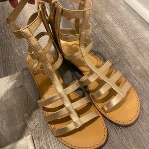 Chinese Laundry gold/metallic gladiator sandals. Size 9. Worn once!